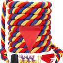 Outdoor Yard Games 40FT Tug of War Rope for Kids Adult, Field Day Family Reunion Birthday Party Games, Halloween Carnival Easter Outside Lawn Yard Fun Games for Team Building Activities, Tricolor