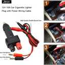 Dc 12v 10a Male Cigarette Lighter Plug with Power Wiring Cable Car to Take Power Black Power Cord for Inverter