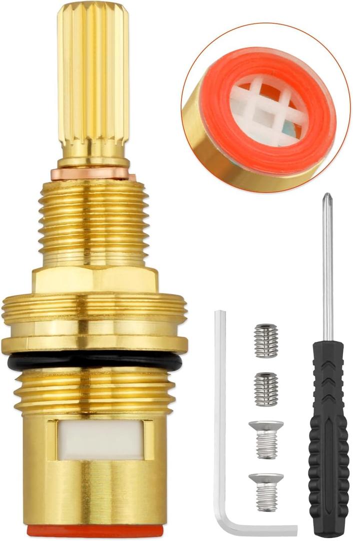 Brass 1-002 Ceramic Hot Cartridge Fits for Newport Brass Faucet Cartridge and 365 and 850c, Widespread Hot Side