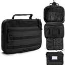 SMONT Tactical Toiletry Bag for Men, 9.5" Hanging Dopp Kit Shaving Hygiene Bag for Traveling Bathroom