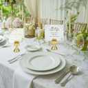 Kathfly 48 Pcs Wedding Table Number Holders 1.7 Inch Gold Metal Mini Place Card Holders Bulk Harp-clip Table Sign Stands Card Holder Display Picture Memo Notes Menu for Restaurants Birthday Decor