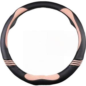 Carbon Fiber Leather Car Steering Wheel Cover Compatible with Lexus 250 RX350 Is350 GX460 Is300 ES350 RC LS NX CT200h(PIN K)