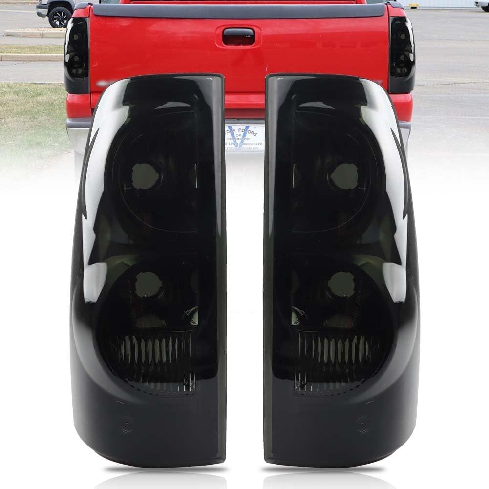 Tail Lights Designed for 2003-2006 Chevy Silverado 1500 2500 3500 1500HD 2500HD, Tail Light Assembly Driver & Passenger Side Taillights, with Brake Rear Lamp, Full Black, 1 Pair