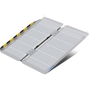 Ruedamann 3 Feet X 30.3 inch Portable Wheelchair Ramp for Home Steps, Non-Slip Aluminum Wheelchair Ramp, Folding Ramp for doorways, shed, Warehouse, Threshold Ramp for Scooters, Stairs, Easy to Clean