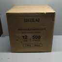 Lamosi 12 oz. Disposable Coffee Cups with Lids, 500 Pack Insulated Hot Cups To Go Paper Coffee Cups with Lids and Straws, Corrugated Ripple Wall Cup for Hot Drink, Office, Coffee Bar (Black)