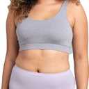 Fruit of The Loom Women's Tank Tops (S-6XL), Comfort Bra-Cotton Stretch-2 Pack Silver Heather/White, Small