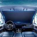 Roller Windshield Sun Shade, Essential Baby Roll-Up Window Sunshade in Car, Must-Have Interior Sun Protector Accessory, Pull Down Blackout Covers, Sun Visor Extenders (Rolled Sunshade - 40 * 38in)