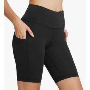 baleaf Women's 8"/ 5"/ 3" Biker Shorts High Waist Yoga Workout Gym Running Volleyball Spandex Shorts with Pockets L