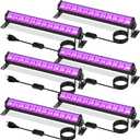 40W Black Light Bar, LED Blacklight with 6FT Cord & Switch, Black Lights for Glow Party, Halloween, Birthday, Body Paint, Bedroom, Classroom, Light Up Large Space, 6 Pack