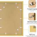 YESKAY 14x20 Picture Frame 3 Pack - Gold Poster Frame Display Pictures 11x17 with Mat or 14 x 20 Without Mat for Wall Hanging Horizontal and Vertical