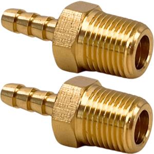 2pcs Brass Hose Fitting 1/8" Barb x 1/8" NPT Male Adapter Barbed by CX WONDERLAND