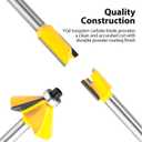 Router Bits Set of 15 Pieces 1/4 Inch Woodwork Tools for Beginners