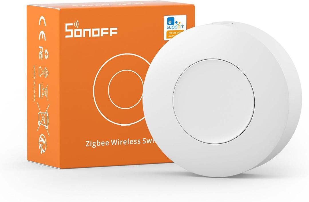 SONOFF Zigbee Switch, SNZB-01P Wireless Push Button, Supports to Create Smart Scenes, Trigger the Connected Devices on eWelink APP with Three Control Options, SONOFF ZigBee Bridge Required, Pack of 1