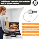 316489403 Gas Oven Igniter Compatible with Part of Crosley Electrolux Frigidaire Kenmore Tappan White Westinghouse Gas Oven/Stove Replaces Model 501RB Ignitor Gas Oven Igniter A04454501