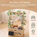 8 In 1 Wooden Baby Shower Crate Closet, Baby Basket with Handle Footprint Kit for Baby Shower Gifts, Baby Shower Wooden Gift Crate, Baby Personailzed Basket for Pregnancy New Parent