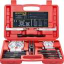 Bearing Puller and Splitter Kit, Separator and Puller Set, Pinion Bearing Puller and Wheel Removal Tool, 5 Ton Capacity Bearing Separator with 2 and 3 Bearing Separator Jaws, 14Pcs (RED)