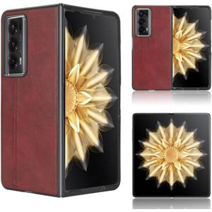 Compatible with Honor Magic V2 Case Cover,Retro PU Leather Ultra Slim Shockproof Compatible with Honor Magic V2 5G VER-AN10 Case Red