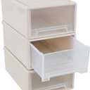 12 Quart Stackable Plastic Drawer Unit, Stacking Desktop Drawer Boxes, 3 Packs (Small)