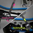 Retractable Transom Boat Tie Down Straps Boat Trailer Tie Down Strap 2x43-Inch, 2500lbs Break Strength with Quick Release Lock (Plastic)