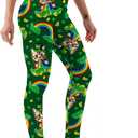 St Patricks High Waisted Leggings for Women No See Through Tummy Control Cycling Workout Stretchy Yoga Pants (Small, Green)