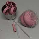 BUSOHA Stainless Steel Sippy Cups - 3 IN 1 Silicone Sippy Cup for 6+ month old Toddlers Straw Cup with Lid,Brush and Silicon Straw Anti-Drop Spill Proof Cups for Baby Kids Travel,8 oz, Pink