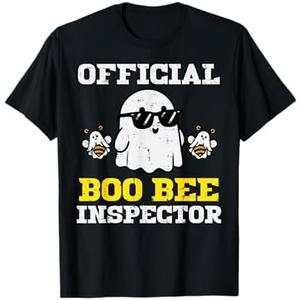 Halloween Boo Official Bee Inspector Funny Costume Men Women T-Shirt, Medium