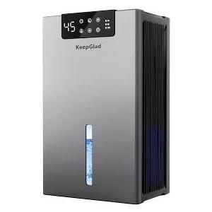 Dehumidifier, Humidity Display Dehumidifier for Basement Bathroom Bedroom, Pewter
