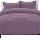 UGG Leonora Comforter Set with 2 Pillow Shams Lightweight Down Alternative Blanket Reversible Cozy Warm All Season Washable and Hypoallergenic Bedding Set, King, Purple Shadow