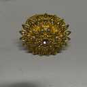 Geiserailie 12 Pcs Gold Flower Napkin Rings Alloy Floral Crystal Rhinestone Bling Holiday Shiny Napkins Ring Holders for Wedding Bridal Valentine's Day Birthday Dinner Party Table Home Decoration