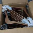 Wooden Hangers - 60 Pack - Clothes Hanger for Daily Used,Heavy Duty Wood Hangers with Precisely Cut Notches,Coat Hanger for Closet, Clothes Hangers for Shirt Suit Dress (Natural)