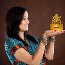 Diwali Shadow Diya Indian Lord Lakshmi Tea Light Holders for Diwali Decoration Gift Traditional Dawali Shadow Lamps Religious Tealight Candle Holder Return Gifts for Indian Housewarming Pooja Favor