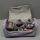 MESCOMB Dual Voltage Hair Dryer Brush for Travel, 5 in 1 Air Styler with High-Speed Blow Dryer, Anti-Frizz, Compact, 100V-240V for Worldwide Use, Includes Travel Bag (Purple)