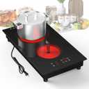 VBGK Electric Cooktop, 3000W 12 inch 2 Burner Electric Stove Top, Built-in & Countertop, 220V Plug, 9 Power Levels, Kids Lock & Timer, LED Touch Control, Overheat Protection
