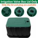 EBaokuup 12 x 17 Inch Irrigation Valve Box Cover, Rectangular Sprinkler Valve Lids with Plug, Sprinkler Valve Cover Replacement for Outdoor Irrigation Watering Equipment, Only Covers, Box Not Included