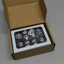 Geiserailie 2 Set 1:12 Dollhouse Miniature Porcelain Tea Cup 30 Pieces Mini Flowers Pattern with Golden Trim Teapot Cup Plate Mini Tea Dollhouse Kitchen Accessories