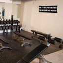 Motivational Workout Banner - Gym & Garage Wall Art with Grommets, 72x24 Inch, Fitness Flag for Home & Gym Decor (Black3)