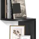 LuiceABC Corner Shelf Wall Mount, 5 Tier Corner Floating Shelf for Home, Bedroom, Office, Bathroom, Living Room Decorative (Black)