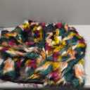 Gihuo Faux Fur Coat Women Winter Fur Fluffy Jacket Multicolor Furry Coat Jackets (Medium)