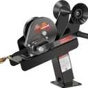 Adjustable Boat Trailer Winch Post Stand with 1200LBS Winch & Bow Roller, Fits 3"x4" Tongue, Carbon Steel Stand with Rust-Resistant Coating and Included U-Bolts for Installation, Black 