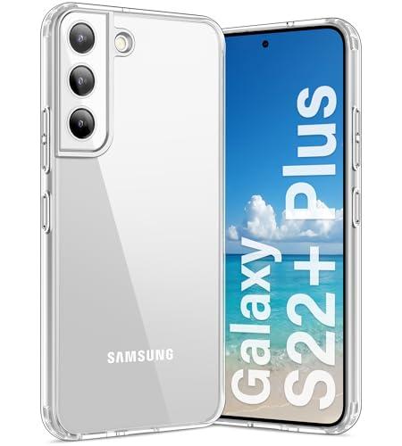 Vakoo Case for Samsung Galaxy S22+ Plus 5G | Clear Anti-Yellowing, Hard Back, Military-Grade Drop Protection, Supports Wireless Charging - Transparent