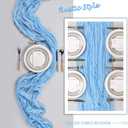 8 Pack Baby Blue Cheesecloth Table Runner 10Ft Spring Gauze Cheese Cloth Table Runner 120 Inch Boho Sheer Rustic Fabric for Holiday Decor Bridal Baby Shower Wedding Home Decoration
