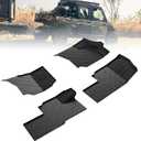 KEWISAUTO Floor Mats for 2024 Polaris Ranger Crew XD 1500, Custom Fit TPE Rubber Front & Rear Row Floor Liners Heavy-Duty Slush Mats for Polaris Ranger XD 1500 Crew 2024 Accessories - 4PCS