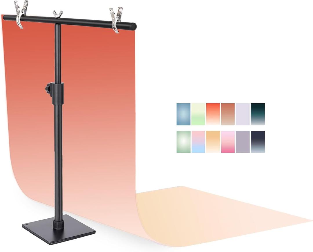 Photography Backdrop Product Photo Background: Small Size Paper Backdrops kit for Tabletop Food Jewelry Mini Items Pictures Photoshoot.(Gradient Color 6pcs/12pattern 22x34inch)