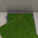 Dog Grass Pad with Tray: 2 Pack Grass Pee Pads for Dogs Potty for Puppy Training, 22"x18" Artificial Turf for Dogs with Collection Tray for Indoor /Outdoor /Patio /Balcony, Grey