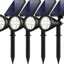InnoGear Solar Lights Outdoor Waterproof Solar Garden Light for Outside Yard Landscape Lighting Pathway Spot Lights Spotlight Wall Light Auto On/Off, Pack of 4 (Warm White)