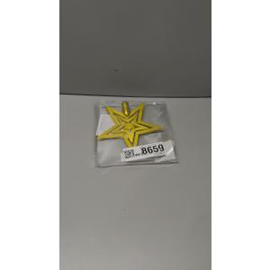 Clever Creations Christmas 8 Inch Tree Topper Flat Star Decoration, Glitter Treetop Holiday Home Dcor, Silver