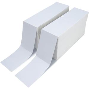 ESSENTIAL Fanfold 4" X 6" Direct Thermal Shipping Labels with Perforations, 5000 Labels, Permanent Adhesive - Compatible with Rollo & Zebra Printer