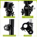 Yaocom 2 Set Adjustable Umbrella Clamp for Chair and Wrenches Universal Clip on Wheelchair Umbrella Mount Holder for Stroller, Golf Cart, Beach Chair, Bicycle, Bleacher, Patio, Fishing