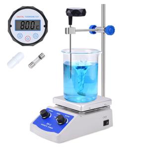 Slendor Magnetic Stirrer SH-2 Hot Plate Mixer Max 520 Lab Hotplate Stirrer 2000 RPM Stir Plate with Thermometer, Stir Bar and Support Stand