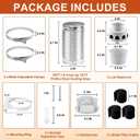 UPGRADEDTDIDVKZW Indoor dryer vent kit 10 Feet 3 In 1 Filter Bucket with 4 Inch Proflex Ducting Hose for Electric Dryers by Cenipar